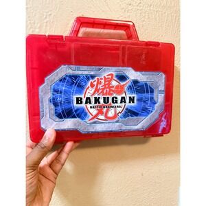 Bakugan Battle Brawlers Red Toy Storage Case Carry Box 18 Compartments 2008